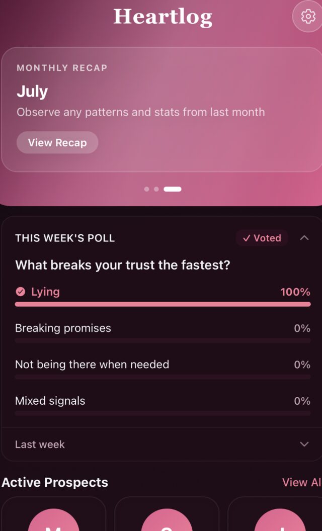 Partner mode in Heartlog: Jordan, two months together, a How's My Relationship button, questions to ask Jordan, and a Your Story timeline